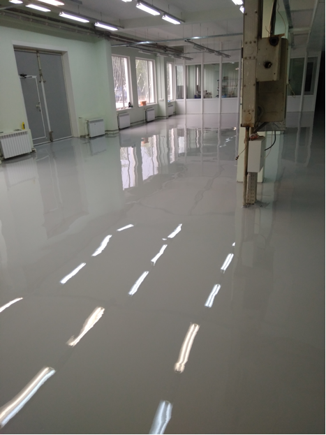 Полиуретановый наливной пол для производственного цеха