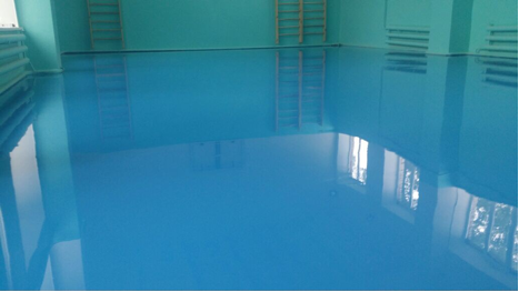 Полиуретановый наливной пол в спортзале